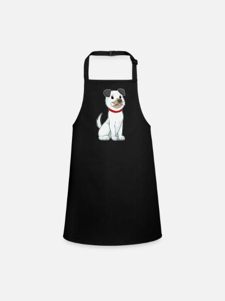 Dog Bones - Children's Apron - black - Front