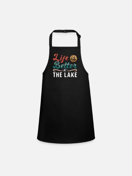 Wakeboarding Wakeboarder Wakeboard Wake Gift - Children's Apron - black - Front