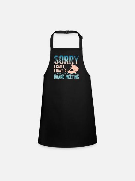 Wakeboard Wakeboarder Wake Wakeboarding Gift - Children's Apron - black - Front