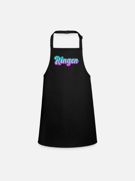 Wrestle - Children's Apron - black - Front