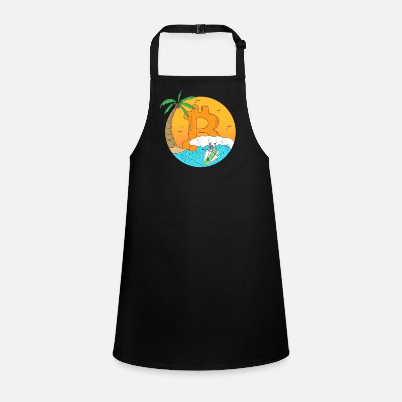 Skeleton Bitcoin Summer Stock Market Trader Children's Apron