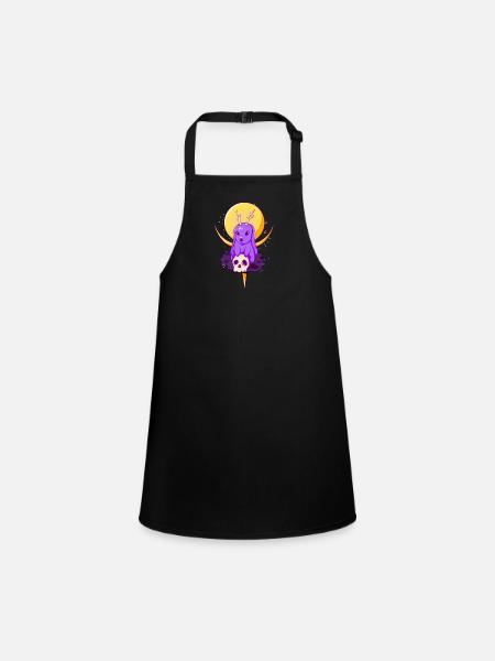 Lapin effrayant avec des bois occultes Goth - Tablier Enfant - noir - Devant