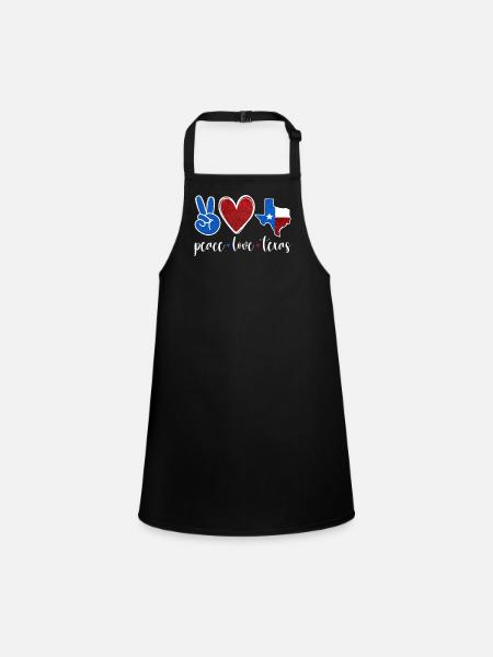 Paix Amour Texas Pride Texan Texan - Tablier Enfant - noir - Devant