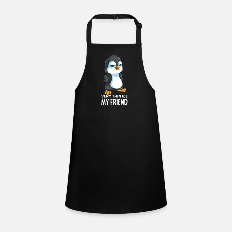 Very thin Ice my Friend Emperor Penguin Gift Children's Apron