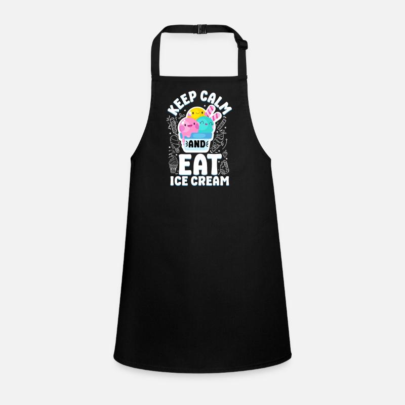 Crème glacée Restez calme et mangez de la glace Tablier Enfant