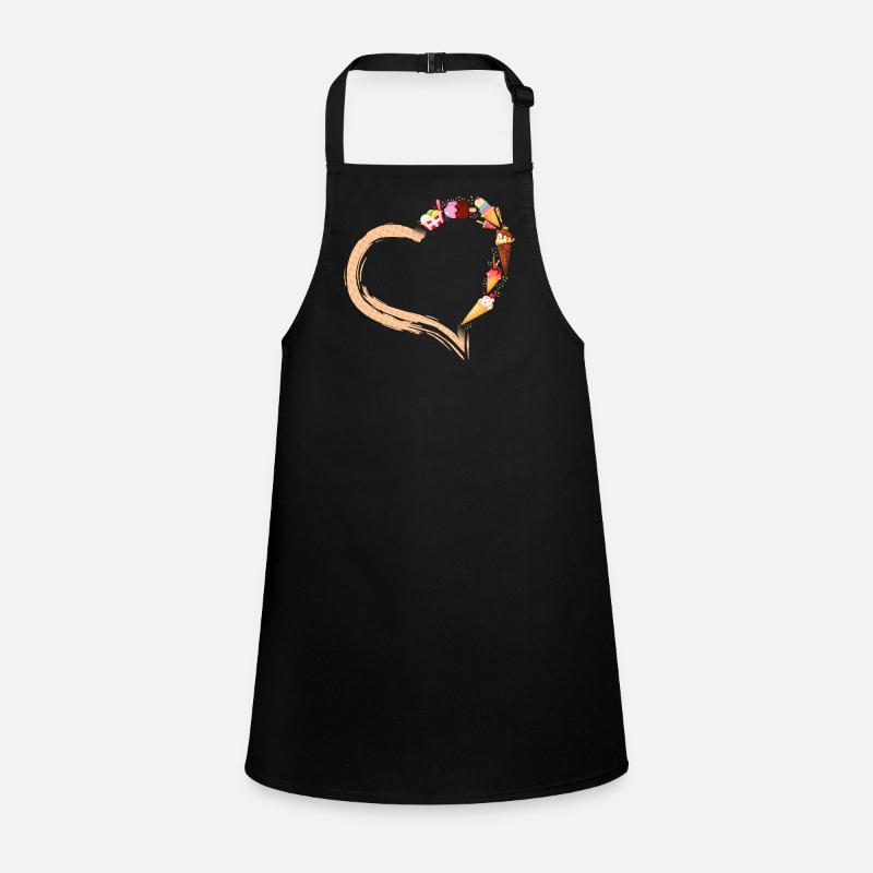 Ice Cream Heart Cone Popsicle Schürze für Kinder