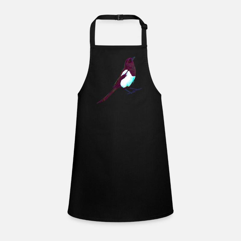 Colorful Splash Bird Magpie Children's Apron