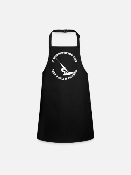 Windsurfer Surf Kitesurfer Windsurfing Cadeau - Tablier Enfant - noir - Devant