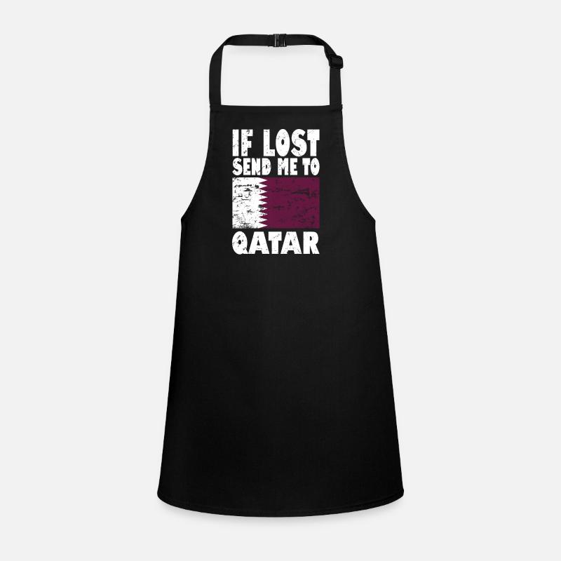 Slogan du drapeau du Qatar Tablier Enfant