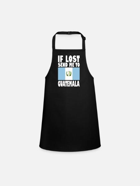 Guatemala Flag Saying - Children's Apron - black - Front