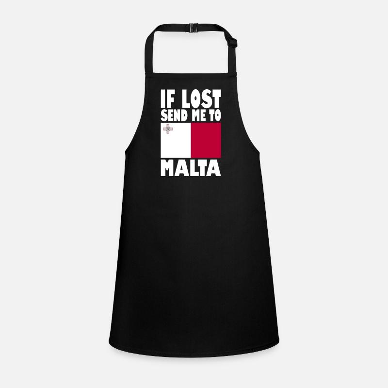 Malta Flagge Spruch Schürze für Kinder