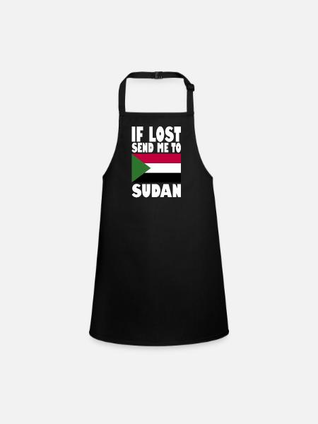 Sudan Flag Saying - Children's Apron - black - Front