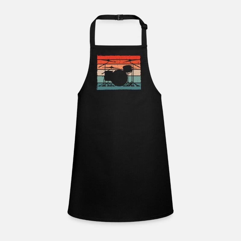 Retro Schlagzeuger Drummer Children's Apron
