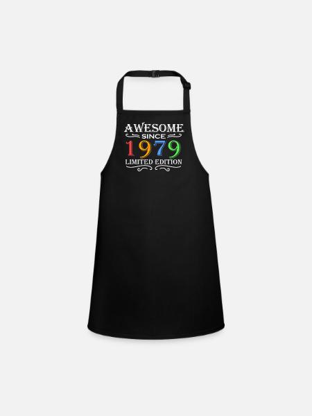 1979 - Jahrgang 1979 - Fantastisch seit 1979 - Schürze für Kinder - Schwarz - Vorne