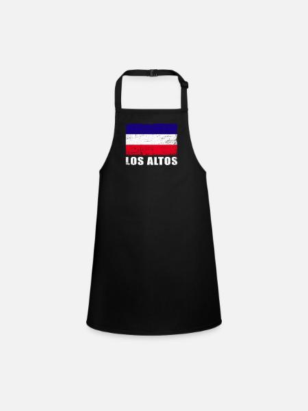 Los Altos Flag Grunge Los Altos Flag - Tablier Enfant - noir - Devant
