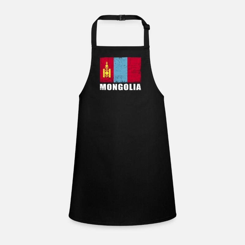 Drapeau de Mongolie Grunge Drapeau de Mongolie Tablier Enfant