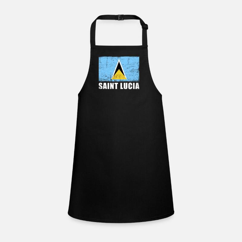 Saint Lucia Flag Grunge Saint Lucia Flag Children's Apron