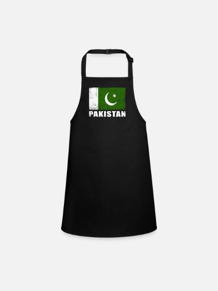 Drapeau du Pakistan Grunge Drapeau du Pakistan - Tablier Enfant - noir - Devant