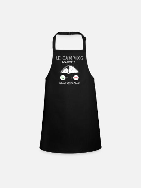 le campagne m'appelle il faut que j'y aille! - Tablier Enfant - noir - Devant