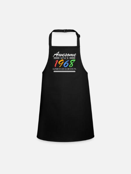 1968 - Born 1968 - Fantastic since 1968 - Children's Apron - black - Front