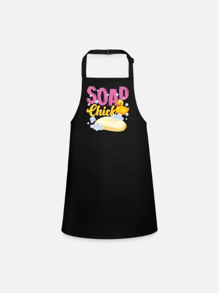 Fabrication de savon Artisanat Savon de poulet - Tablier Enfant - noir - Devant