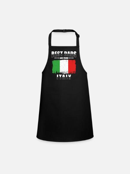 Père italien Meilleurs pères Italie - Tablier Enfant - noir - Devant