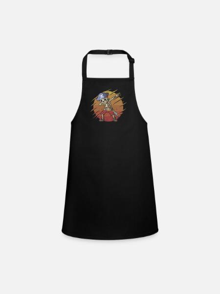 Halloween Dabbing Pirate Skeleton Funny Dab Dance - Children's Apron - black - Front
