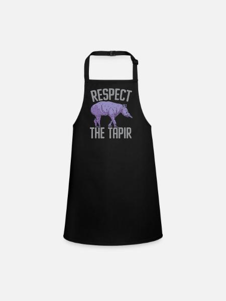 Respectez le Tapir Wildlife Keeper - Tablier Enfant - noir - Devant