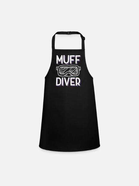 diver - Children's Apron - black - Front