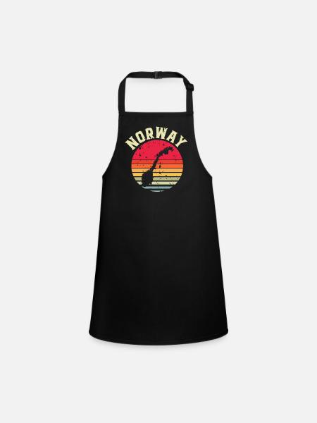 Norway - Children's Apron - black - Front