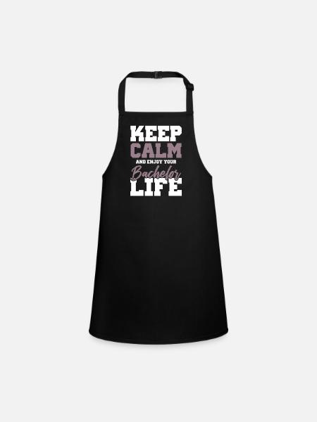 keep calm bachelor - Children's Apron - black - Front