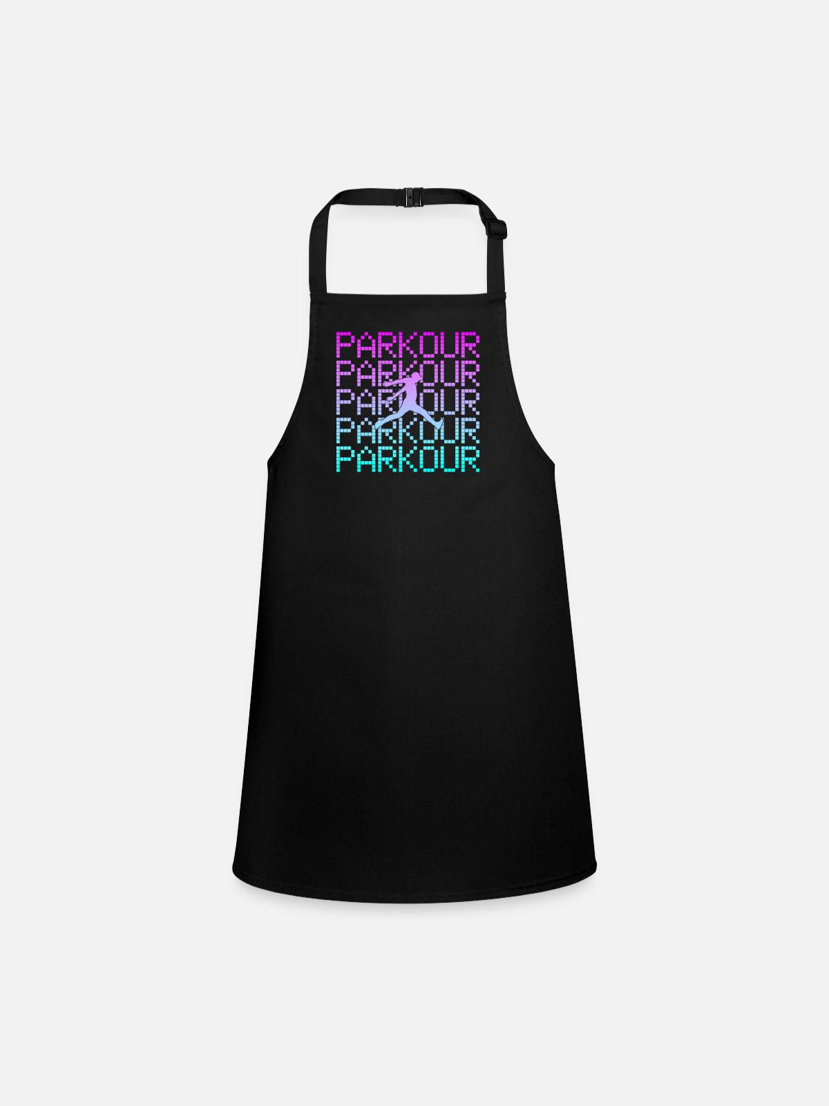 parkour - Children's Apron - black - Front