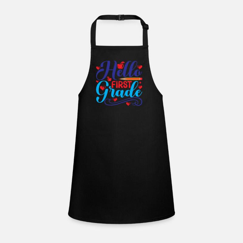 Hello First Grade Rainbow Girls Boys Teacher Team Children's Apron