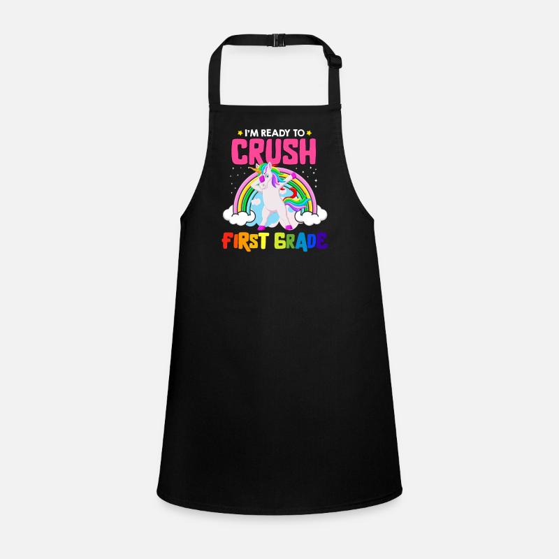 Ich bin bereit, Regenbogenmädchen Jungen der 1. Klasse zu zerquetschen Schürze für Kinder
