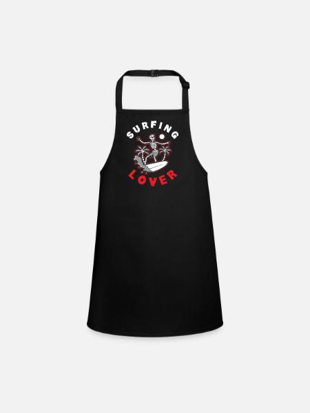 Amateurs de surf Surfer Surf surf surf surf - Tablier Enfant - noir - Devant