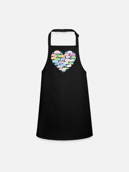 Soap Making Crafting Heart - Children's Apron - black - Front