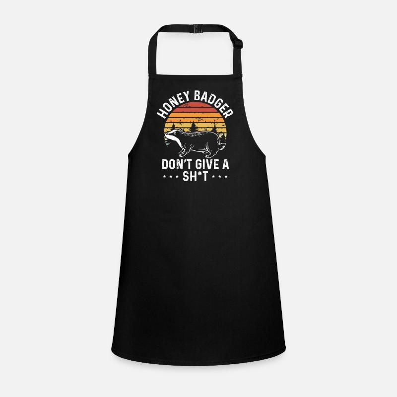 Honey Badger Gives No Retro Children's Apron