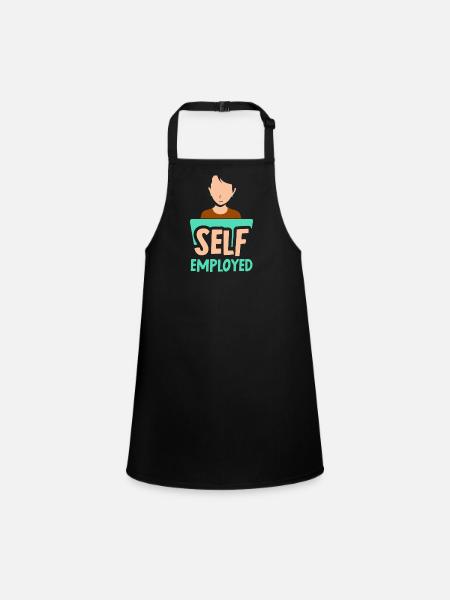 Self-employed Mom Freelancer Freelancer - Children's Apron - black - Front
