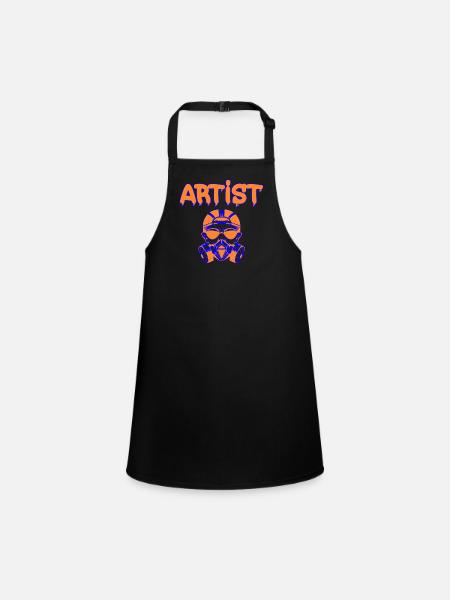 Sprayer Artist - Painter - Body Painter - Children's Apron - black - Front
