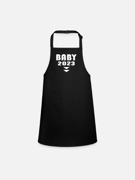 Bébé à bord 2023 - Tablier Enfant - noir - Devant