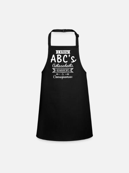 Behavioral Analyst Therapist Psychologist - Children's Apron - black - Front