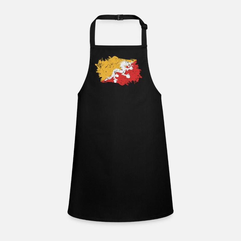 Drapeau du Bhoutan Grunge Drapeau du Bhoutan Tablier Enfant