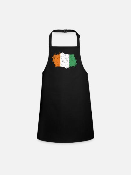 Drapeau de la Côte d’Ivoire - Tablier Enfant - noir - Devant