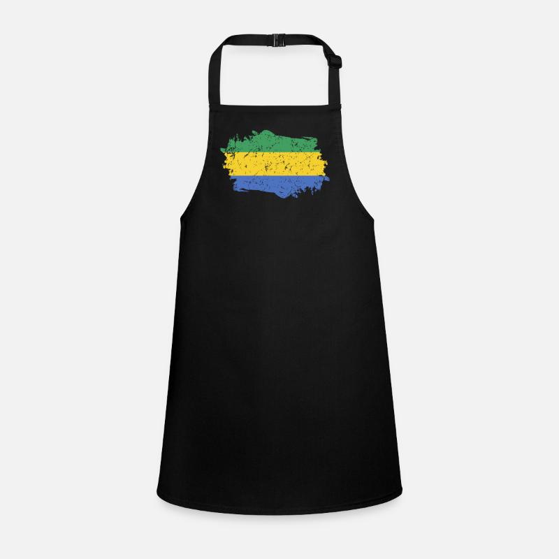 Gabon Drapeau Grunge Gabon Drapeau Tablier Enfant
