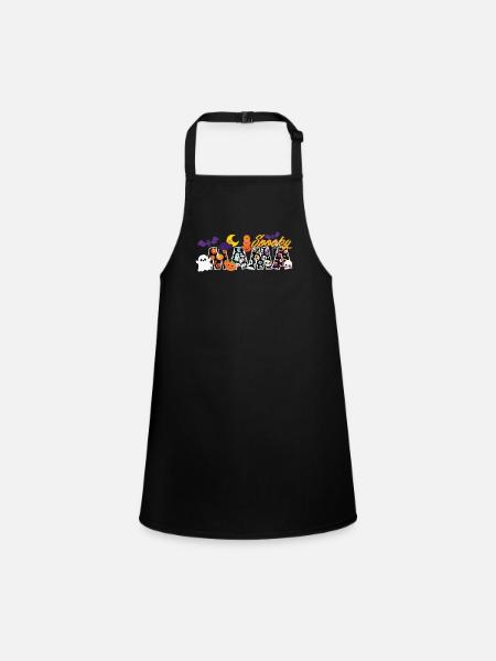 Spooky mama halloween citrouille sorcières fantômes - Tablier Enfant - noir - Devant