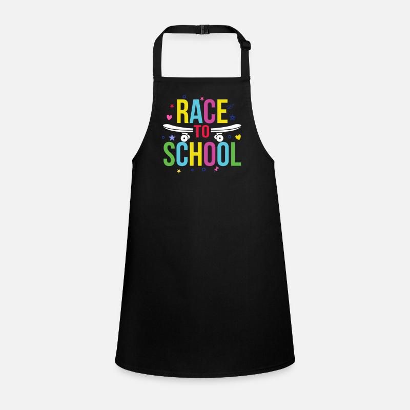 Skateboard School Start Back to School School Students Children's Apron