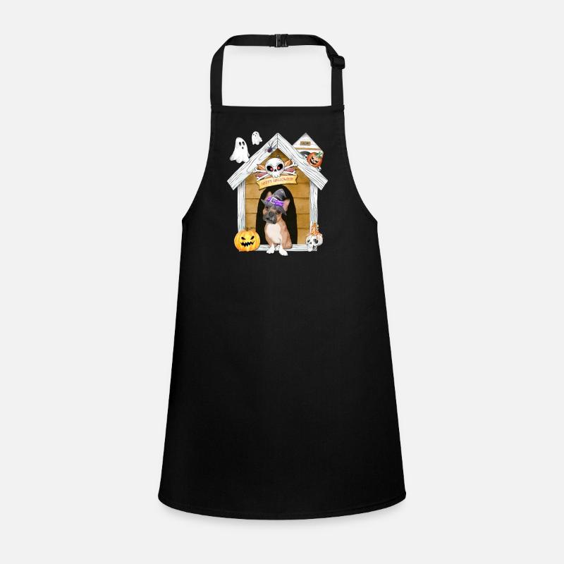 Halloween Frenchie Dog Witch Children's Apron