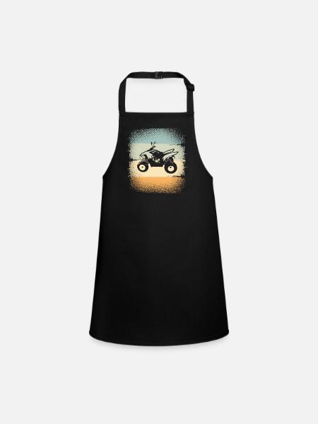 Quad ATV Offroad Quad Riders - Children's Apron - black - Front