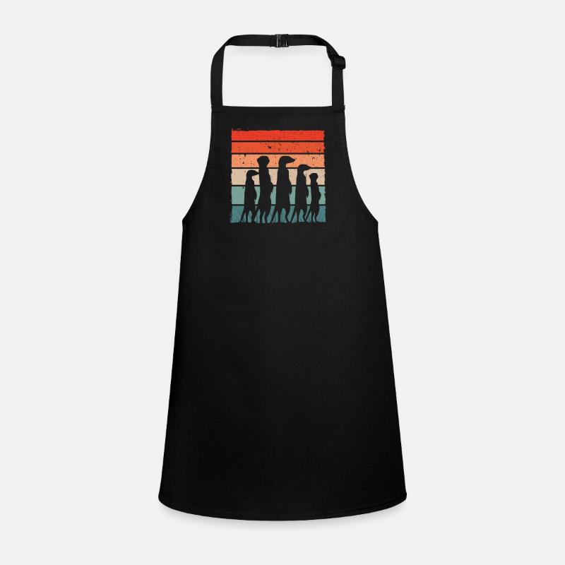Meerkat Retro color Children's Apron