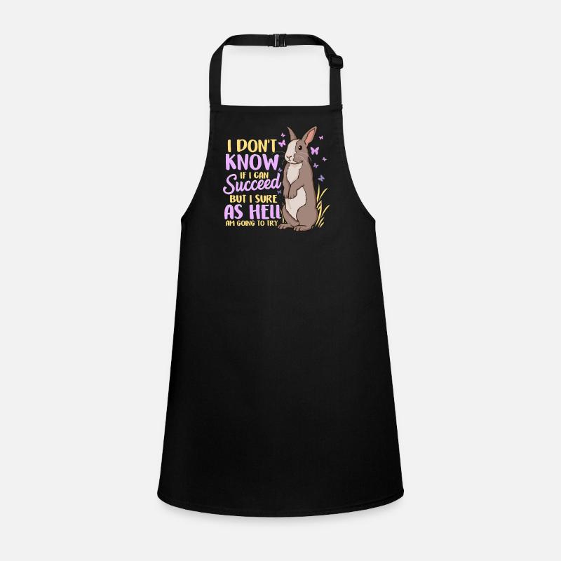 Cute ambitious rabbit challenge Children's Apron